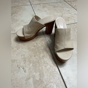Zara wooden heel sandal